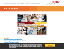 Tablet Screenshot of cdu-bensheim.de